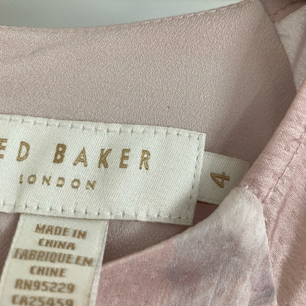 Ted Baker dress Elegant Floral Pink size UK (4)-US(10) Missing belt - Picture 9 of 10